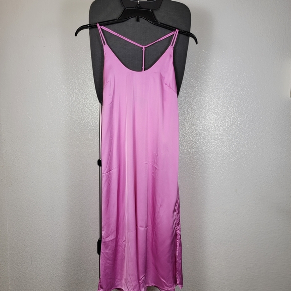 Auden Women's Satin Robe Women's XS/S Pink Waist Tie Pajamas Sleepwear - Picture 4 of 7